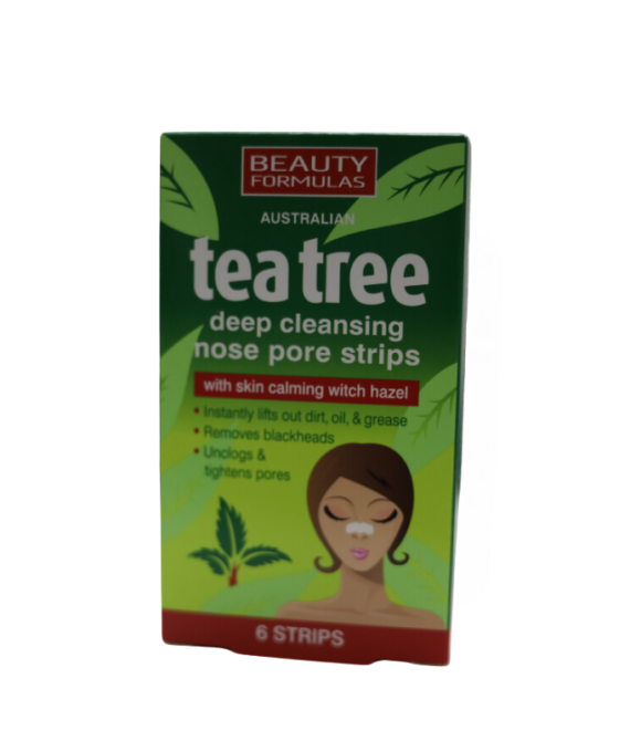 Beauty Formulas Tea Tree Deep Cleansing Nose Strips (6 Strips)