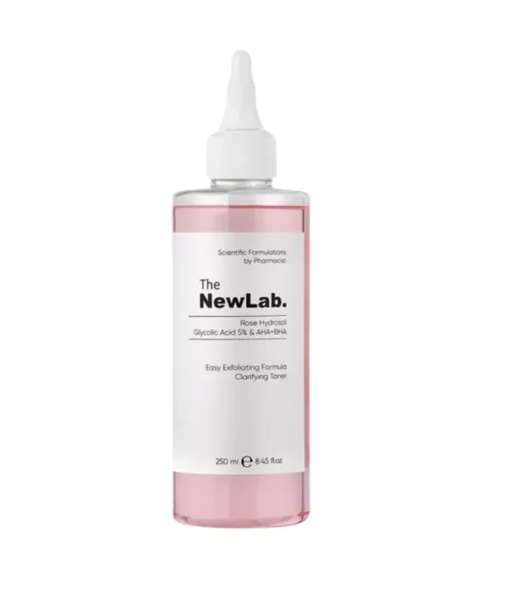 The NewLab Rose Hydrosol Glycolic Acid 5% & AHA+BHA Toner 250ml