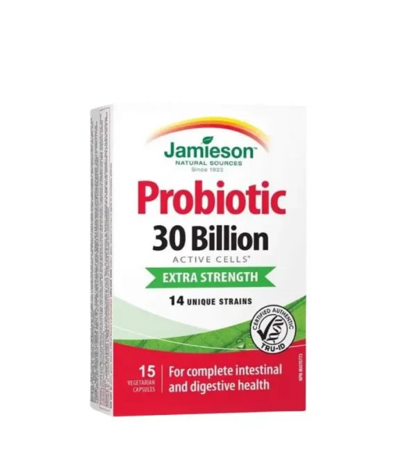 Jamieson Probiotics | Extra Strength | 30 Billion 15 Caps