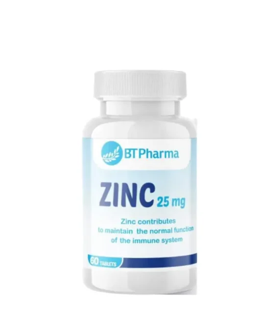 BTPharma Zinc 25 mg 60 Tablets