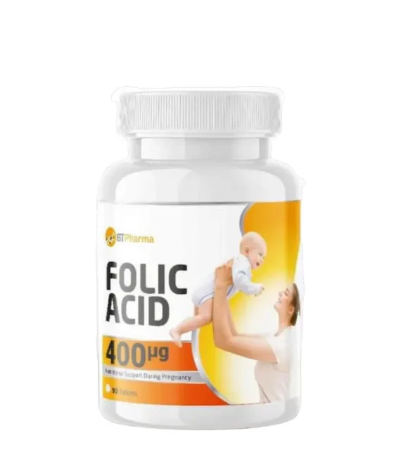 BTPharma Folic Acid 400 µg 90 Tablets