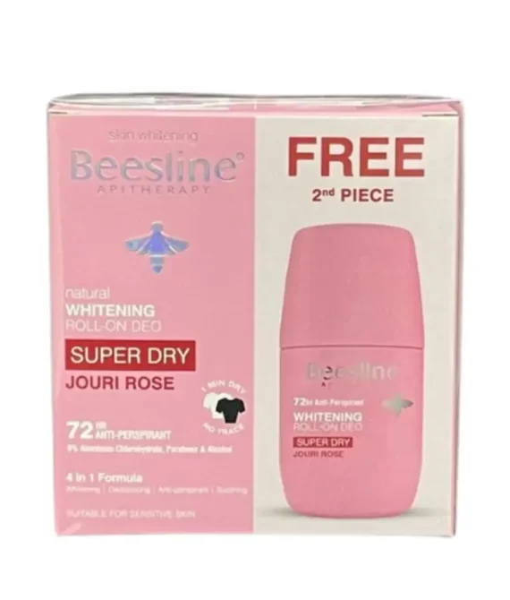 Beesline Whitening Roll-on Deo, Super Dry – Jouri Rose (1+1 Free)