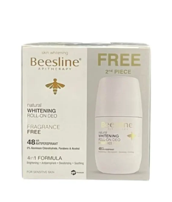 Beesline Whitening Roll-on Deodorant – Fragrance-Free 1+1 Free