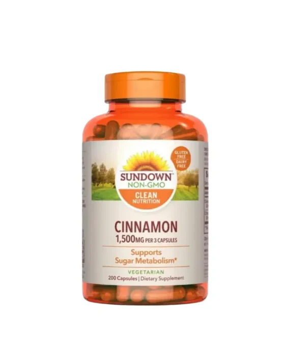 Sundown Cinnamon (1500 Mg per 3 Capsules) 200 Capsules