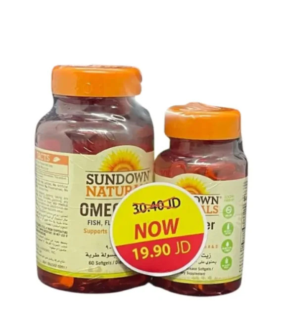 Sundown Omega3-6-9 60Softgels + Cod Liver Oil 100Softegels Offer