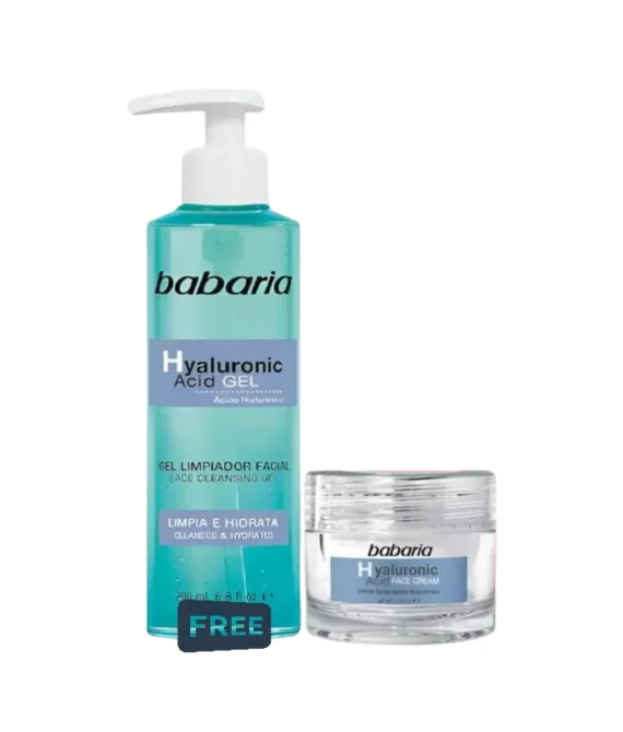 Babaria Hyaluronic Acid Pack Cream 50Ml + Babaria Hyaluronic Acid Cleanser 200Ml Free