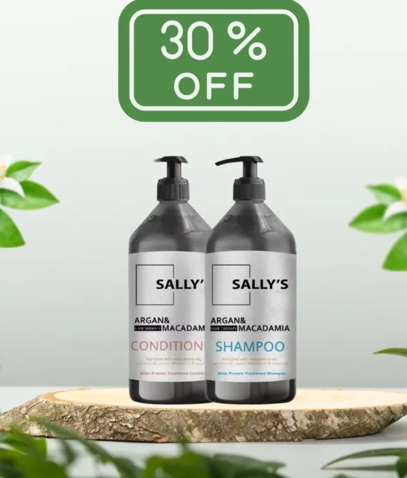 SALLY’S CHOICE ARGAN & MACADAMIA SHAMPOO + CONDETIONER 700ML