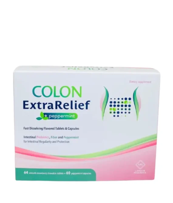 COLON ExtraRelief 64 Strawberry Chewable Tablets + 60 Peppermint Capsules