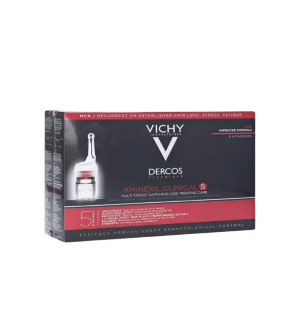 VICHY DERCOS Aminexil Clinical 5 – Anti Hair Loss Treatment Men 21 Monodoses