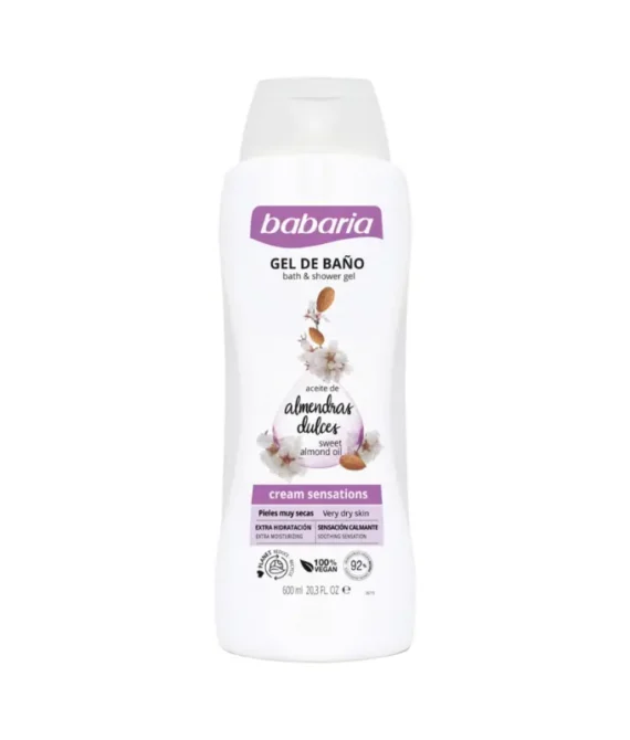 Babaria Sweet Almond Bath & Shower Gel 600Ml