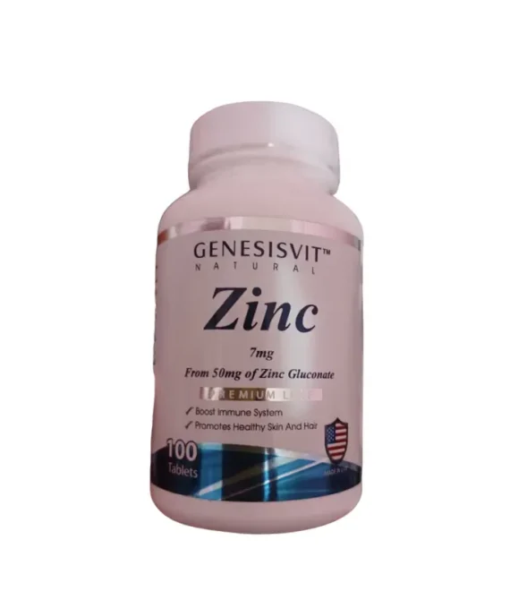 Genesisvit Zinc 50 mg( Zinc Gluconate) 100 Tabs