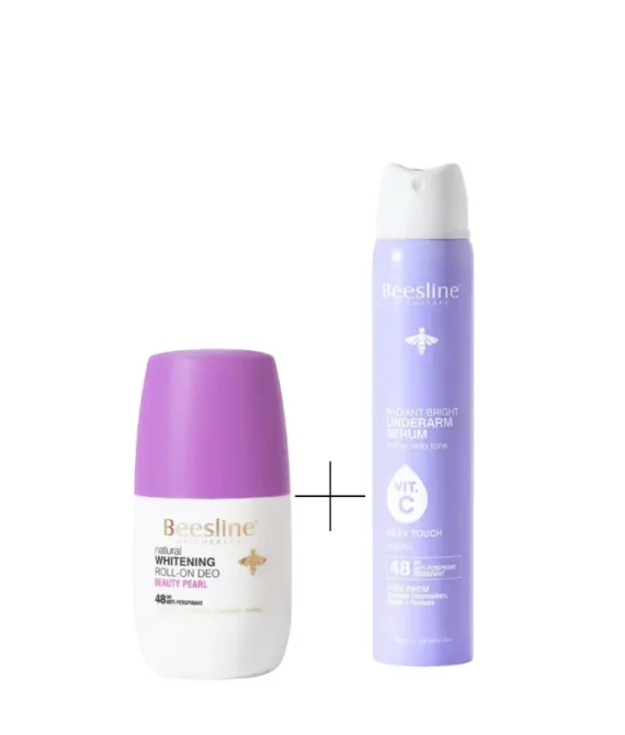 Beesline Whitening Roll-On-48hr-Beauty Pearl +Radiant Bright Underarm Serum-Silky Touch