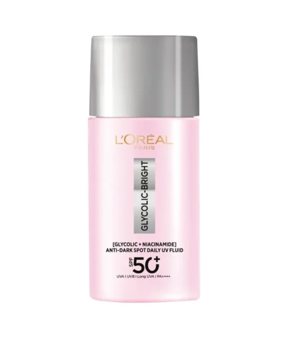 LOREAL GLYCOLIC-BRIGHT ANTI- DARK SPOT DAILY UV FLUID SPF 50+ 50ML