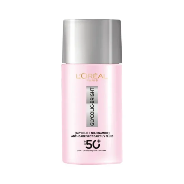 LOREAL GLYCOLIC-BRIGHT ANTI- DARK SPOT DAILY UV FLUID SPF 50+ 50ML