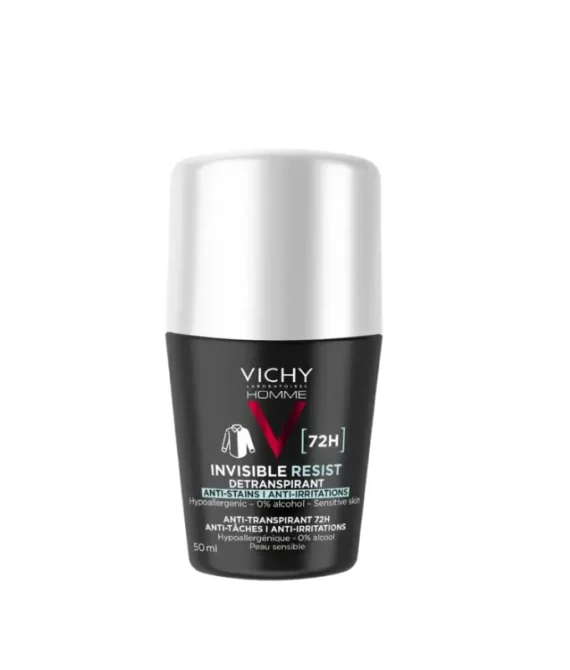 VICHY DEODORANT ROLL-ON 72H INVISIBLE RESIST FOR MEN