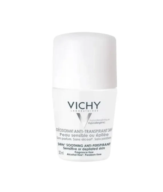 VICHY DEODORANT ROLL-ON 48H SOOTHING SENSITIVE SKIN 50ML