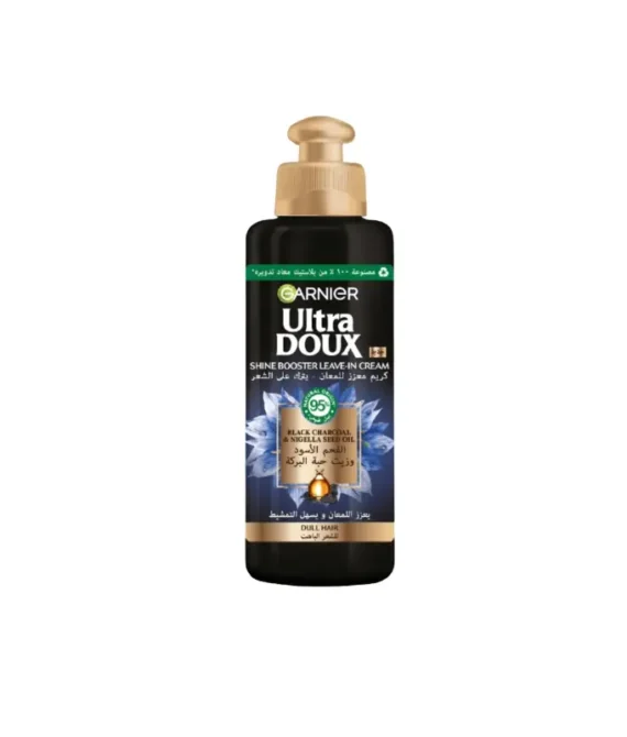 Ultra Doux Black Charcoal & Nigella Seed Oil Shine Booster Leave-In 200Ml