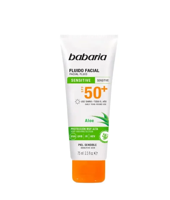 Babaria Spf 50+ Sensitive Skin Facial Fluid 75Ml