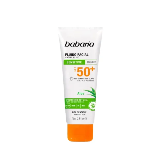 Babaria Spf 50+ Sensitive Skin Facial Fluid 75Ml