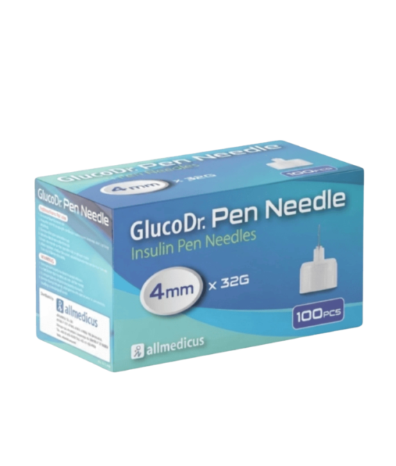 Gluco Dr Insulin Pen Needles 4mm 100 Pieces