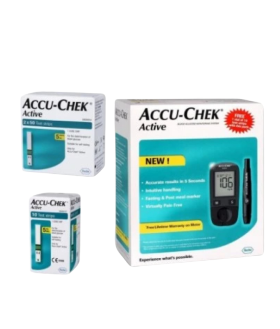 Accu-Chek Active Blood Glucose Meter With 110 Test Strips Offer