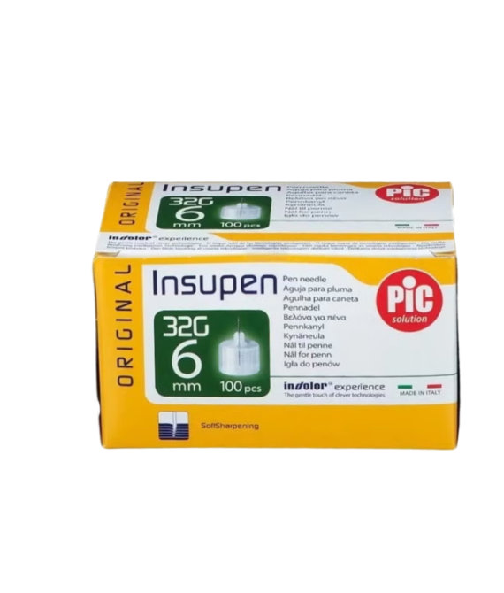 Pic Insupen Pen Needles 32G 6mm 100 Pieces