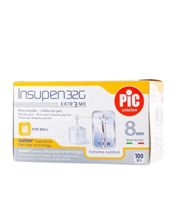 Pic Insupen Pen Needles 32G 8mm 100 Pieces